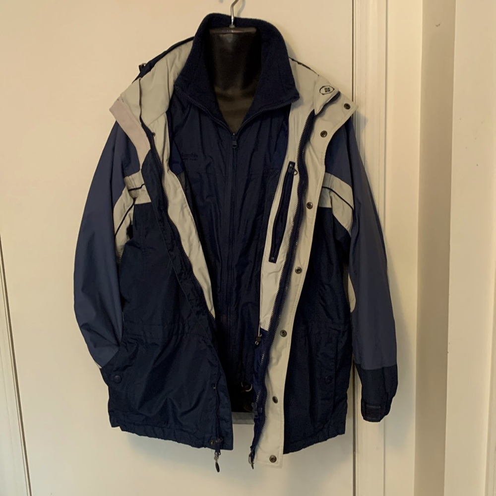 Columbia 2 JACKETS IN 1 Sportswear Core Interchange removable liner Size L